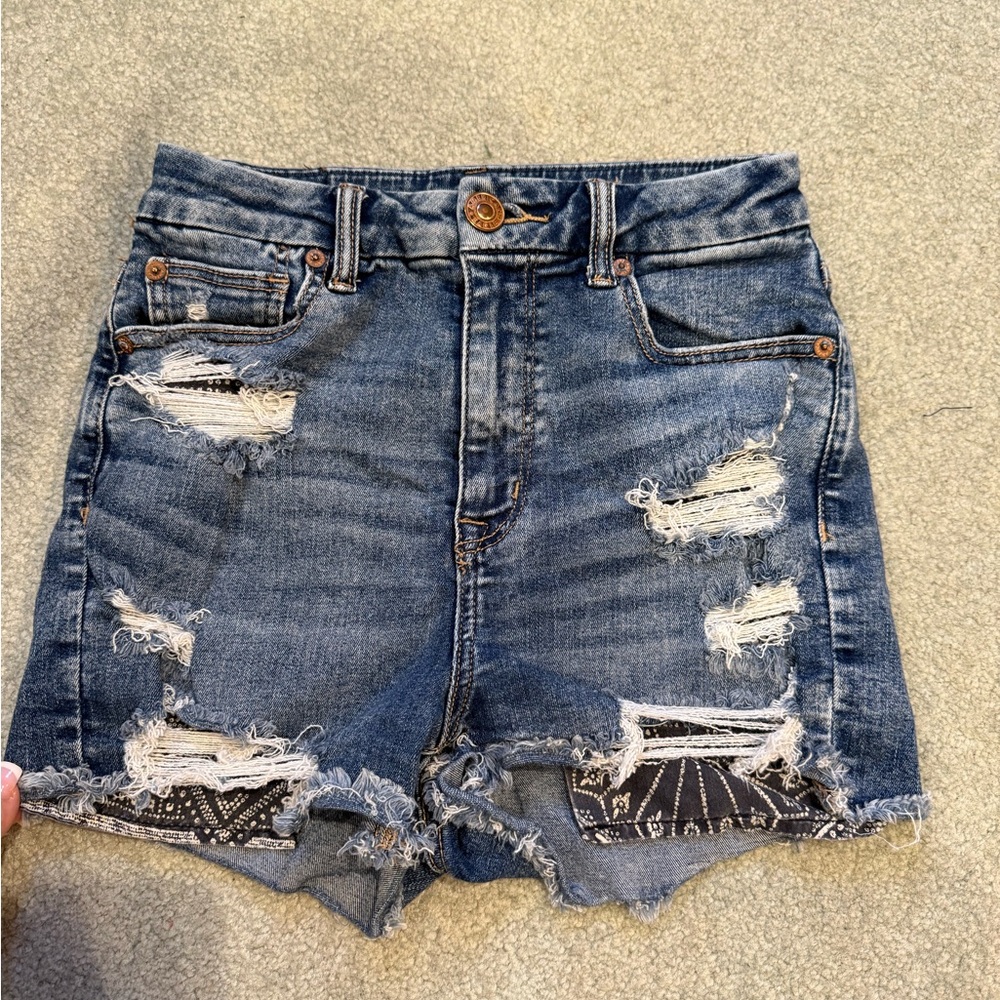 American Eagle Curvy High-Rise Shortie Shorts